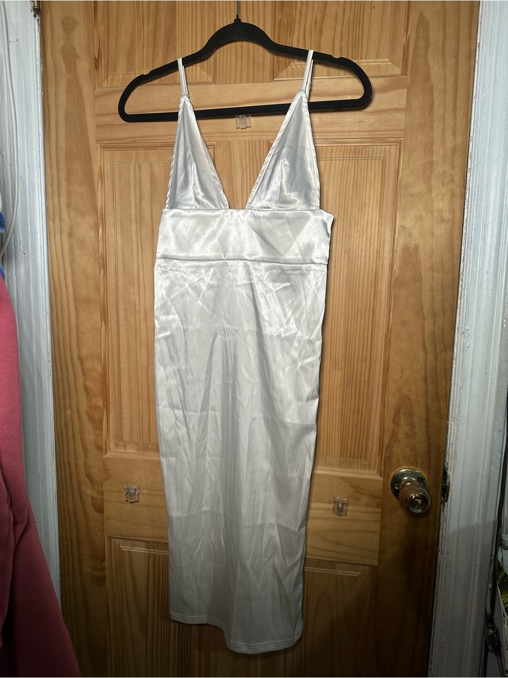 Women's Satin Slip Dress - White